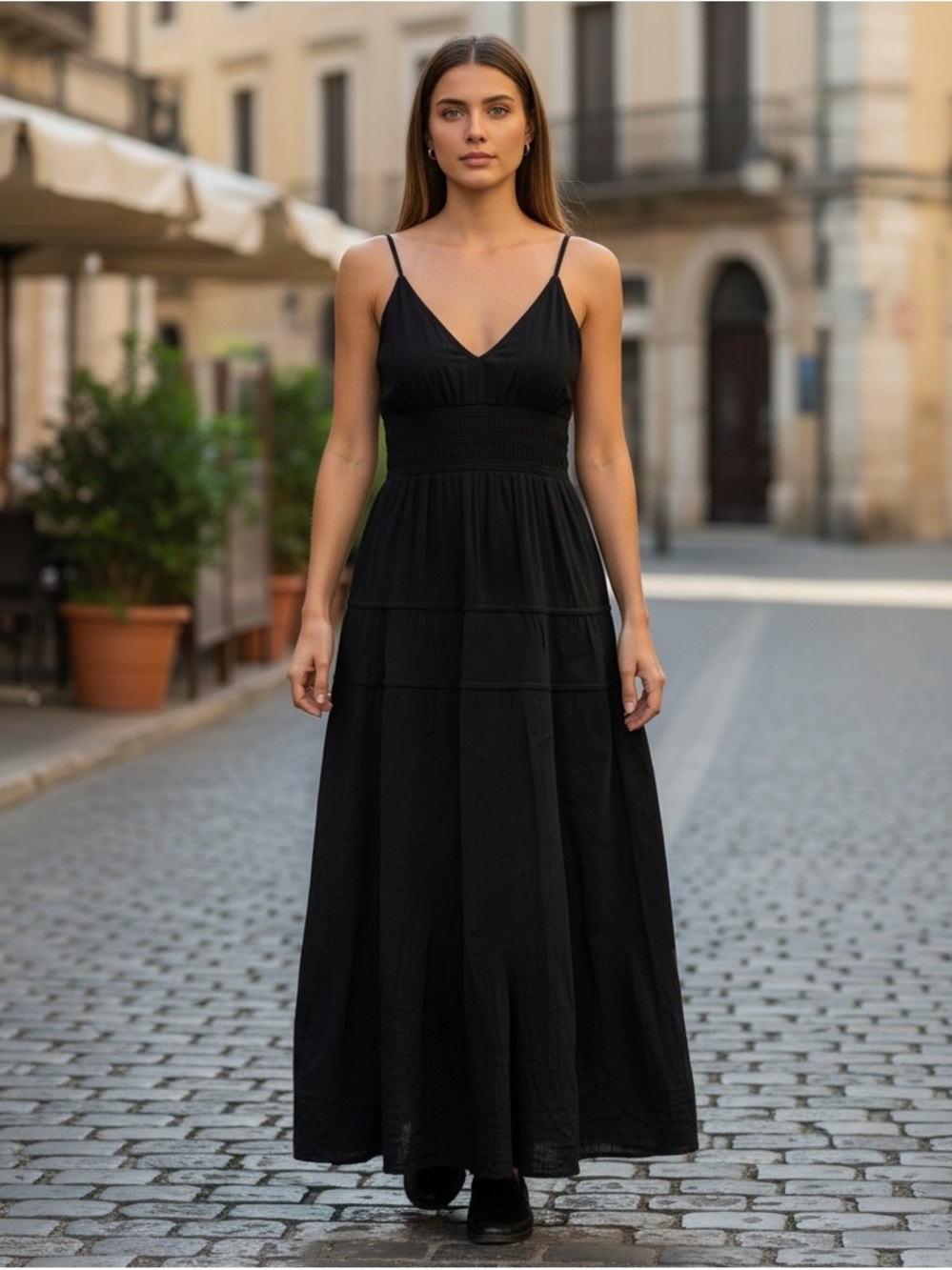Blu Pepper V-neck Sleevless Dress